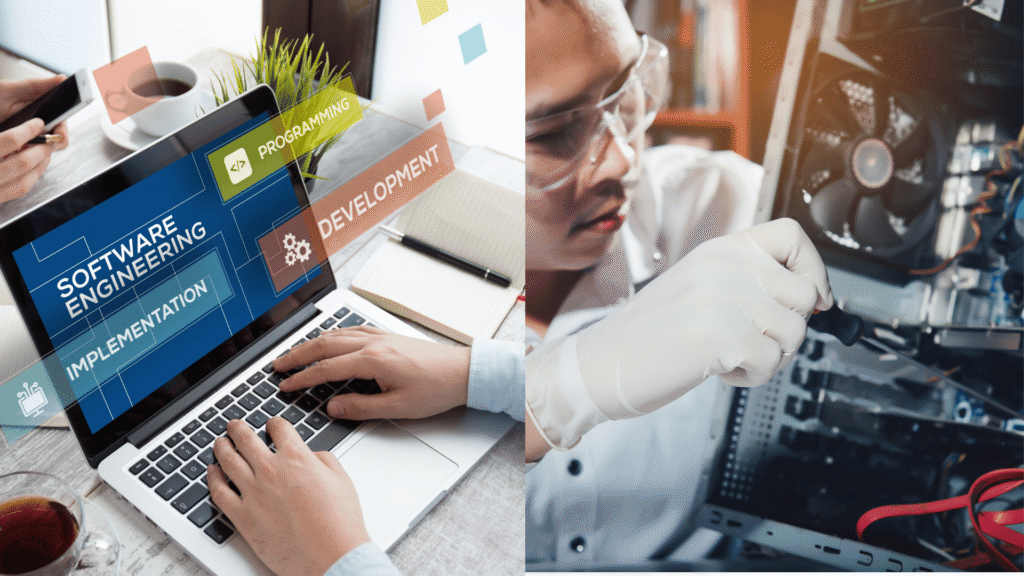Engineers and developers collaborating on hardware and software projects in 2025